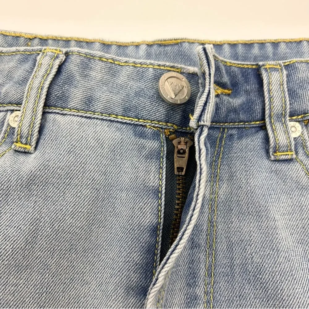 UNIF‎ Light Wash Denim Shorts Distressed Indie Size 26